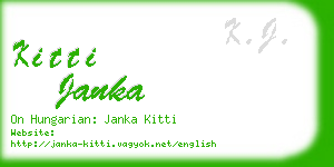 kitti janka business card